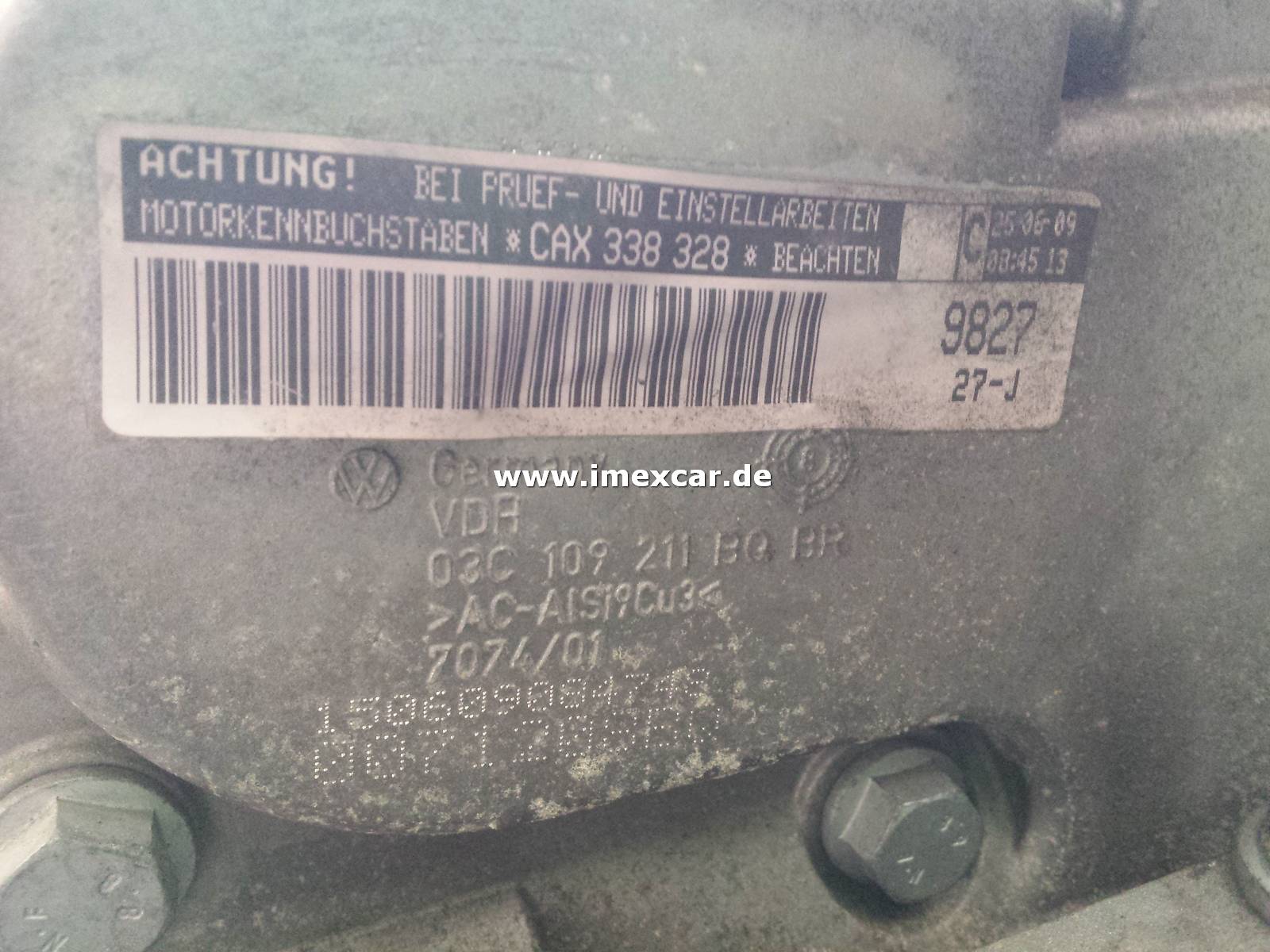 ++VERKAUFT++ Motor aus VW Golf 6 Variant, 1,4, 90KW, 95000 km CAXA