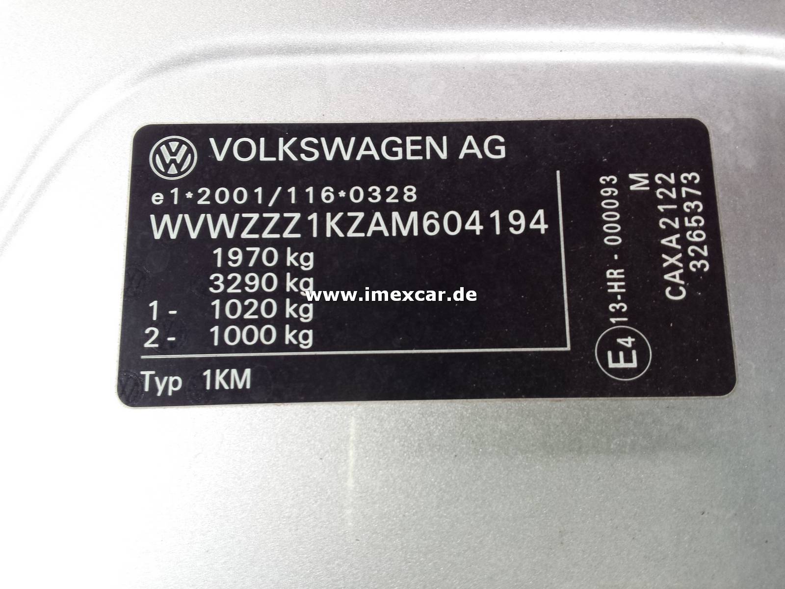 Karosserie VW Golf 6 Variant, reflexsilber, unfallfrei